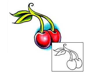 Cherry Tattoo Specific Body Parts tattoo | BBF-00020