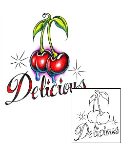 Cherry Tattoo Specific Body Parts tattoo | BBF-00021