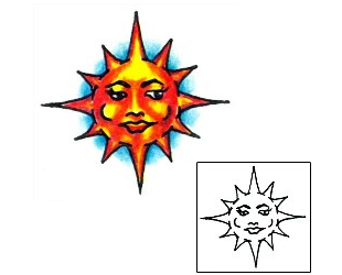 Sun Tattoo Specific Body Parts tattoo | BBF-00091