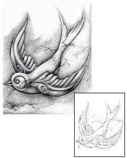 Picture of Stone Swallow Tattoo