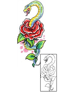 Snake Tattoo Plant Life tattoo | BEF-00169
