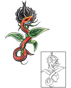 Snake Tattoo Plant Life tattoo | BEF-00174