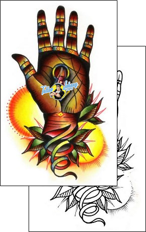 Hand Tattoo traditional-tattoos-brian-hutflies-bhf-00025