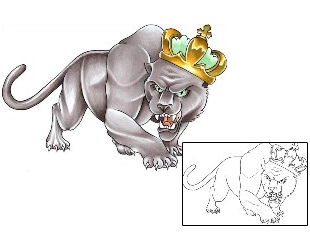 Crown Tattoo Animal tattoo | BJF-00002