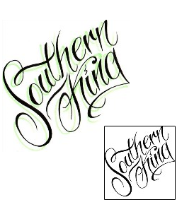 Picture of Southern King Lettering Tattoo