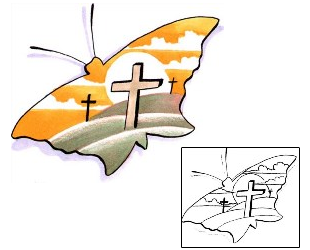 Butterfly Tattoo Religious & Spiritual tattoo | BJF-00018