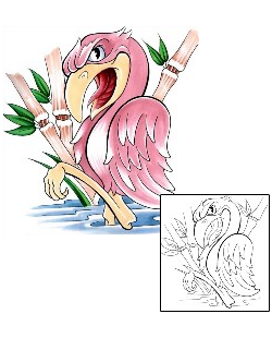 Flamingo Tattoo Animal tattoo | BJF-00027