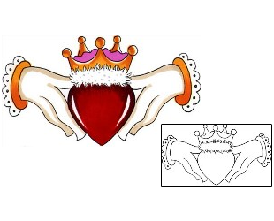 Claddagh Tattoo Religious & Spiritual tattoo | BJF-00042