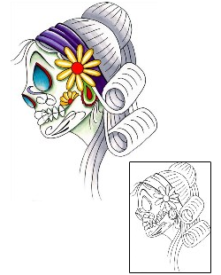 Day of the Dead Tattoo Ethnic tattoo | BJF-00047