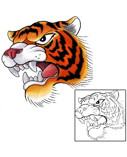 Tiger Tattoo Animal tattoo | BJF-00048