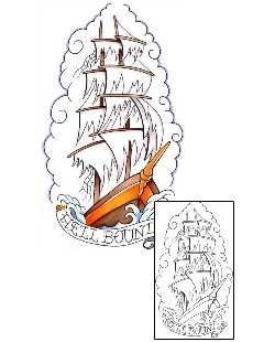 Nautical Tattoo Hell bound Ship