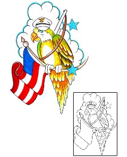 Patriotic Tattoo Animal tattoo | BJF-00094