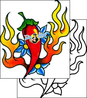 Fire – Flames Tattoo miscellaneous-fire-tattoos-captain-black-bkf-00013