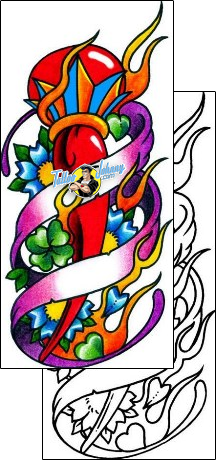 Fire – Flames Tattoo patronage-banner-tattoos-captain-black-bkf-00024