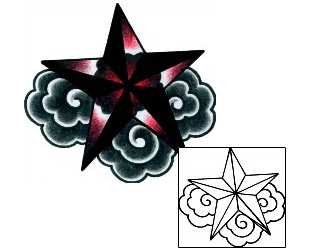 Nautical Star Tattoo Tattoo Styles tattoo | BKF-00057