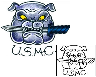 usmc logo bulldog tattoo