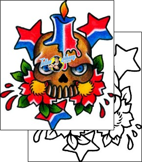 Skull Tattoo horror-skull-tattoos-captain-black-bkf-00124