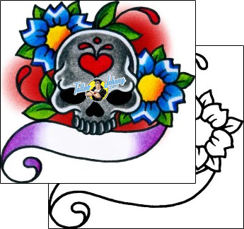 Skull Tattoo horror-skull-tattoos-captain-black-bkf-00126