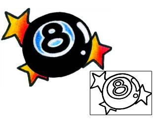 Eight Ball Tattoo Tattoo Styles tattoo | BKF-00155