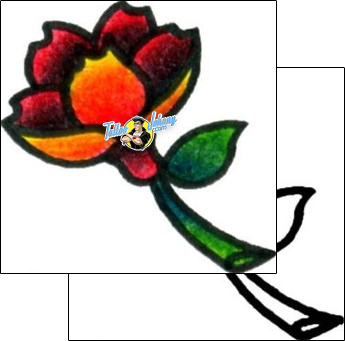 Flower Tattoo plant-life-flowers-tattoos-captain-black-bkf-00198