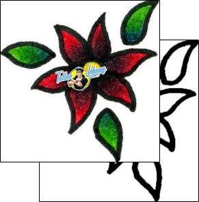 Flower Tattoo plant-life-flowers-tattoos-captain-black-bkf-00201