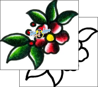 Flower Tattoo plant-life-flowers-tattoos-captain-black-bkf-00228