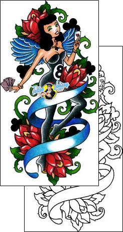 Pin Up Tattoo for-men-woman-tattoos-captain-black-bkf-00332