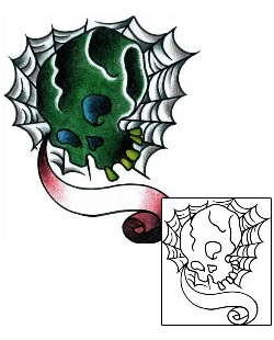 Spider Web Tattoo Tattoo Styles tattoo | BKF-00339
