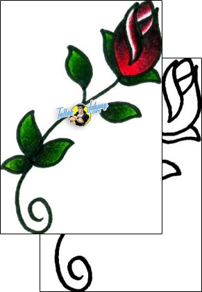 Flower Tattoo plant-life-flowers-tattoos-captain-black-bkf-00358