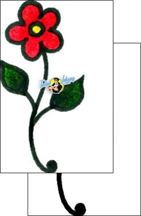Flower Tattoo plant-life-flowers-tattoos-captain-black-bkf-00374