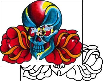 Skull Tattoo tattoo-styles-traditional-tattoos-captain-black-bkf-00425