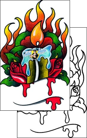 Fire – Flames Tattoo miscellaneous-fire-tattoos-captain-black-bkf-00483