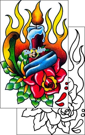 Fire – Flames Tattoo miscellaneous-fire-tattoos-captain-black-bkf-00484