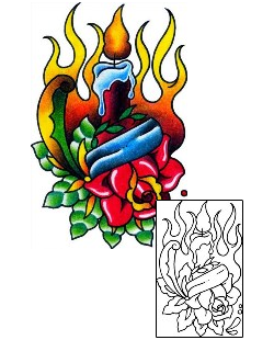 Candle Tattoo Tattoo Styles tattoo | BKF-00484