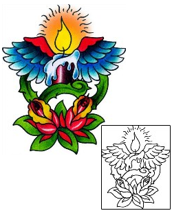 Candle Tattoo Tattoo Styles tattoo | BKF-00487