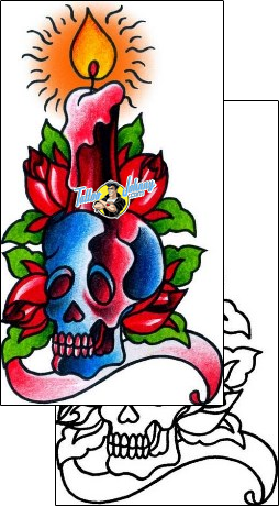 Skull Tattoo horror-skull-tattoos-captain-black-bkf-00488