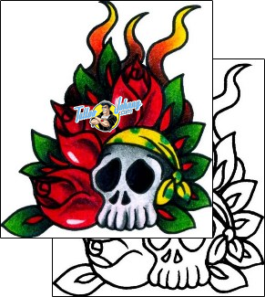 Skull Tattoo horror-skull-tattoos-captain-black-bkf-00499