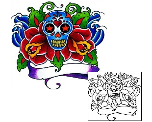 Picture of Monty Sugar Skull Tattoo