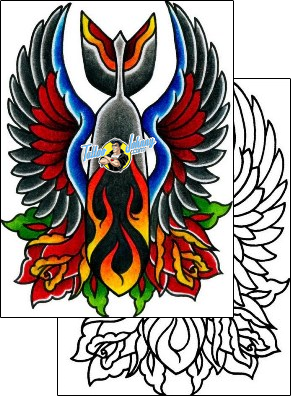 Wings Tattoo for-women-wings-tattoos-captain-black-bkf-00548