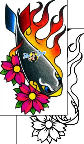 Fire – Flames Tattoo miscellaneous-fire-tattoos-captain-black-bkf-00554