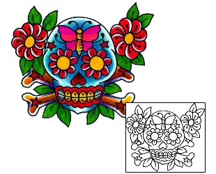 Crossbones Tattoo Tattoo Styles tattoo | BKF-00557