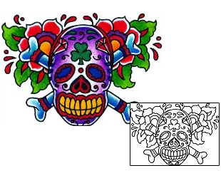 Day of the Dead Tattoo Tattoo Styles tattoo | BKF-00563