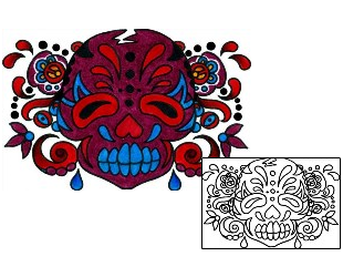 Day of the Dead Tattoo Tattoo Styles tattoo | BKF-00573