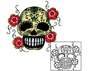 Day of the Dead Tattoo Tattoo Styles tattoo | BKF-00581