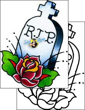 Rose Tattoo plant-life-rose-tattoos-captain-black-bkf-00645