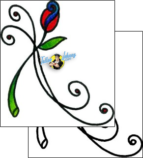 Flower Tattoo plant-life-flowers-tattoos-captain-black-bkf-00647