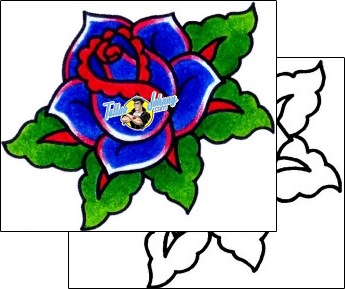 Flower Tattoo plant-life-flowers-tattoos-captain-black-bkf-00650