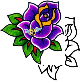 Flower Tattoo plant-life-flowers-tattoos-captain-black-bkf-00652