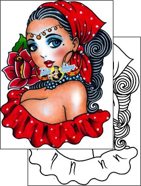 Woman Tattoo for-men-woman-tattoos-captain-black-bkf-00654