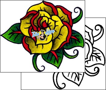 Rose Tattoo plant-life-rose-tattoos-captain-black-bkf-00657